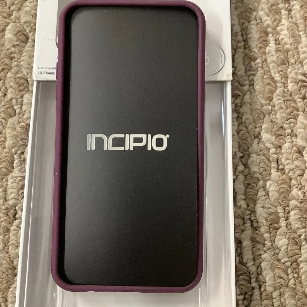 INCIPIO Purple Black Ruby Rugged Polymer Case for LG Phoenix 3 & LG Rebel 3. New